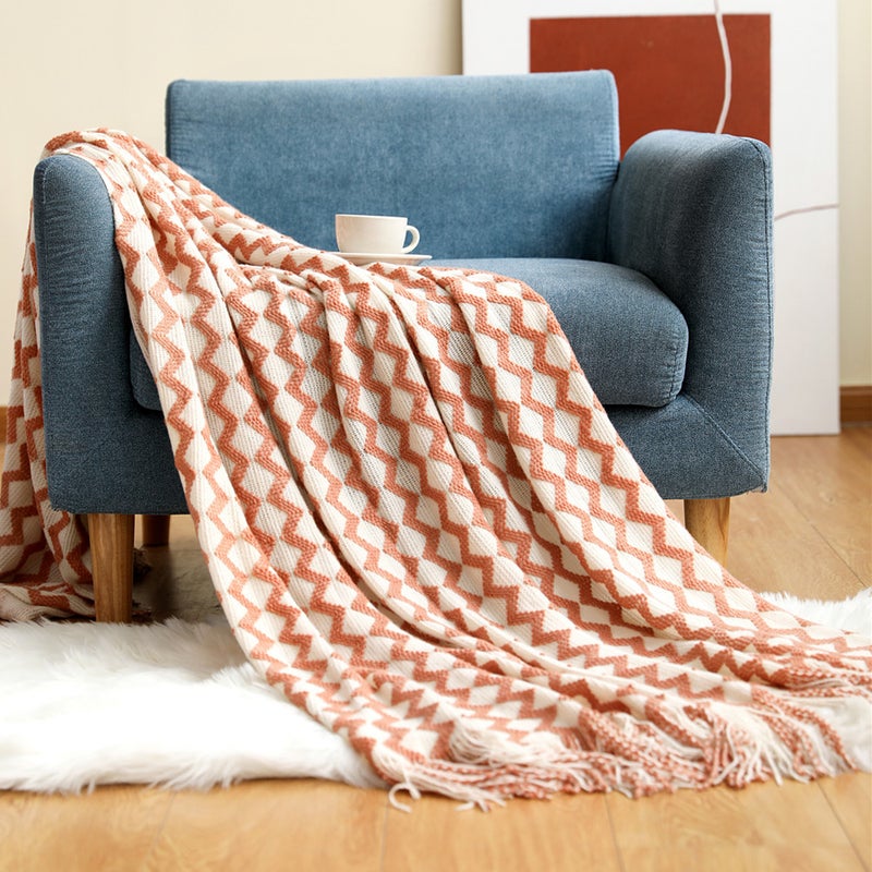 Knitted Blanket Sofa Blanket Blanket Bed End Towel Blanket Summer Office Air Conditioning Blanket Nap Blanket Small Blanket - Image 4