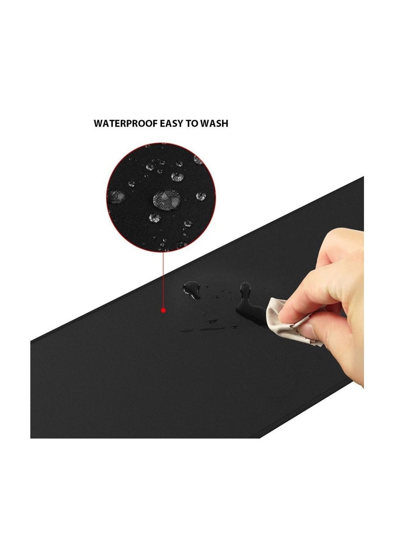 Generic - Gaming mouse pad XXL, extended mouse mat, desk mat, rectangular anti-slip mouse pad with soft rubber bottom, keyboard/mouse pad with stitched edges, suitable for laptop use. - Image 1