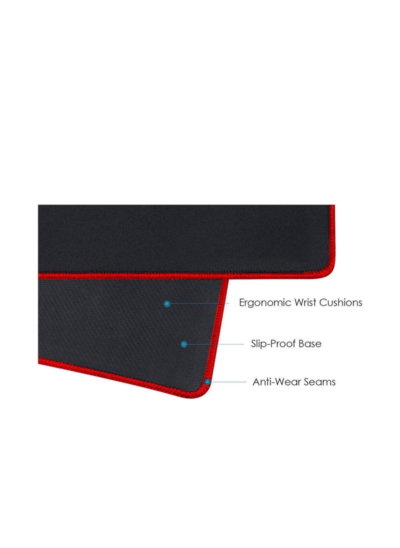 Generic - Gaming mouse pad XXL, extended mouse mat, desk mat, rectangular anti-slip mouse pad with soft rubber bottom, keyboard/mouse pad with stitched edges, suitable for laptop use. - Image 1