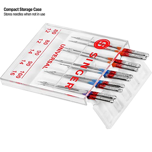 SINGER Universal Regular Point Machine Needles, 20-Count, Sizes 80/12, 90/14, 100/16 - Image 4