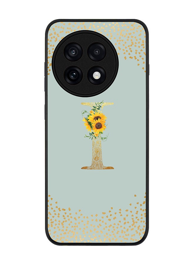 Stylizedd For OnePlus 13R / Ace 5 Pro Case,Slim fit Camera Protection, Shockproof Thin Phone cover  - Custom Floral Monogram - I  (Light Grey )