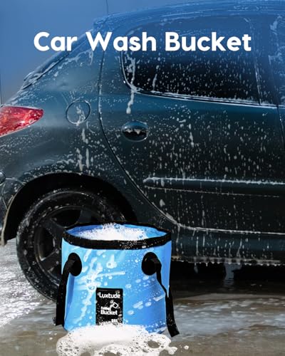 Luxtude Collapsible Bucket with Handle, Portable 5 Gallon Bucket for Camping, Fishing, Beach, Gardening, RV & Outdoor Emergency, Heavy-Duty & Ultra Lightweight Water Storage Container - Image 5