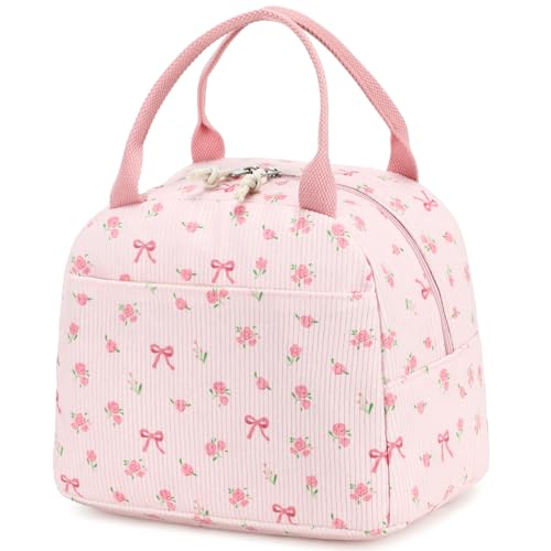 Bluboon Lunch Bag for Women Men Cute Corduroy Lunch Tote Bags Reusable Insulated Lunch Box Large Capacity Reusable Insulated Cooler for Work Picnic or Travel - Image 1