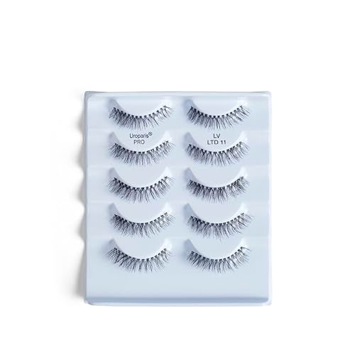 Uroparis PRO LV LTD 11 Eyelashes for Women— Pack of 5 Handmade Eye Lashes | 3D Look, Lightweight False Lashes with Premium Virgin Hair | For Glam Look & Enhance Beauty (Black) - 5 Pair - Image 2