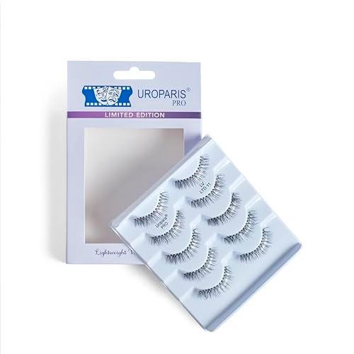 Uroparis PRO LV LTD 11 Eyelashes for Women— Pack of 5 Handmade Eye Lashes | 3D Look, Lightweight False Lashes with Premium Virgin Hair | For Glam Look & Enhance Beauty (Black) - 5 Pair - Image 3