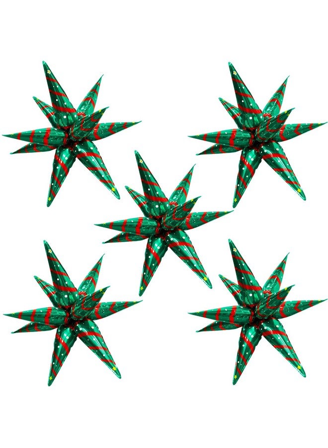 ZAKVOOR 60 Pcs Star Balloons, 12 Spike Foil Explosion Party Decoration Balloons for Wedding Birthday Anniversary Backdrop (Christmas) - Image 1