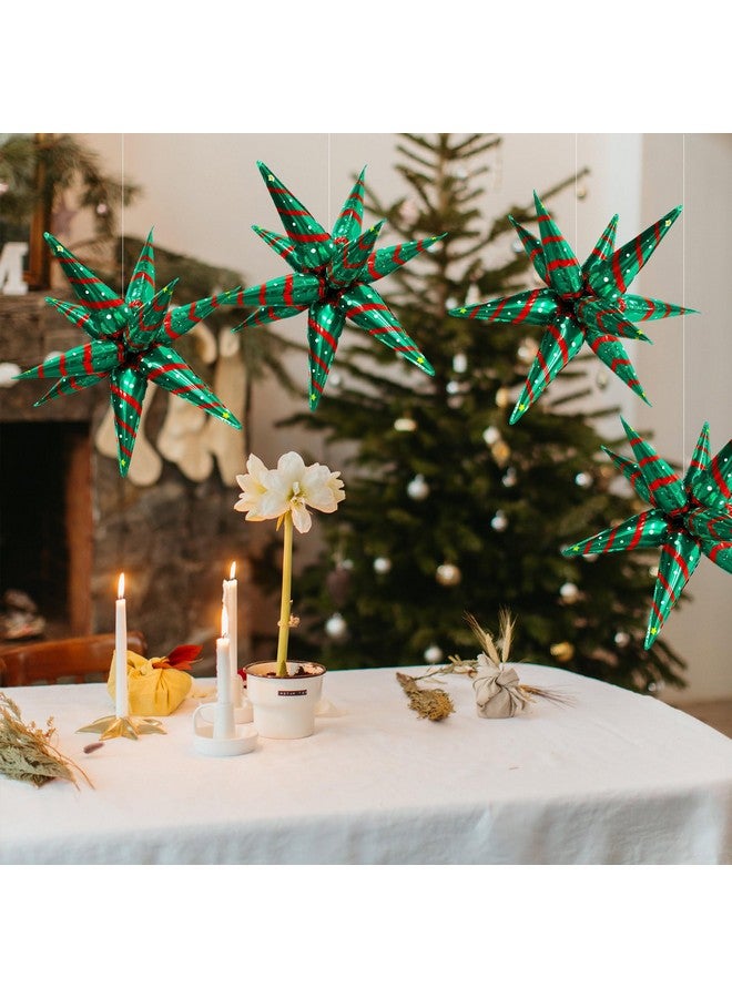 ZAKVOOR 60 Pcs Star Balloons, 12 Spike Foil Explosion Party Decoration Balloons for Wedding Birthday Anniversary Backdrop (Christmas) - Image 5