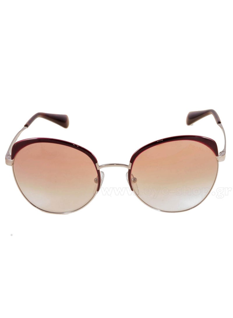 PRADA Full Rim Tortoise Round Women Sunglass -SPR54S UF6-4O0 - Lens Size: 59 mm - Silver - Image 1