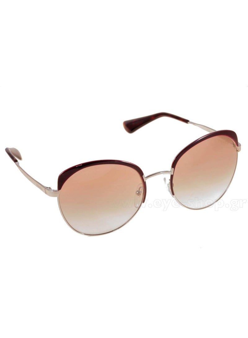 PRADA Full Rim Tortoise Round Women Sunglass -SPR54S UF6-4O0 - Lens Size: 59 mm - Silver - Image 2