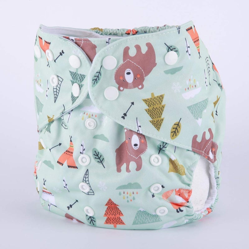Sigzagor 2 to 7 Years Old Junior Big Cloth Diaper Nappy Pocket Reusable Washable Baby Toddler (Bear) - Image 2