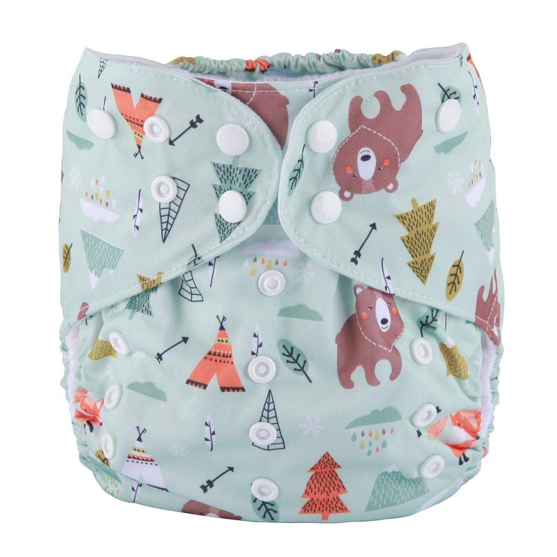 Sigzagor 2 to 7 Years Old Junior Big Cloth Diaper Nappy Pocket Reusable Washable Baby Toddler (Bear) - Image 1