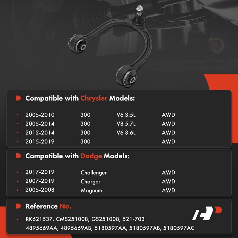 A-Premium Front Left Upper Control Arm with Ball Joint & Bushing - Image 2