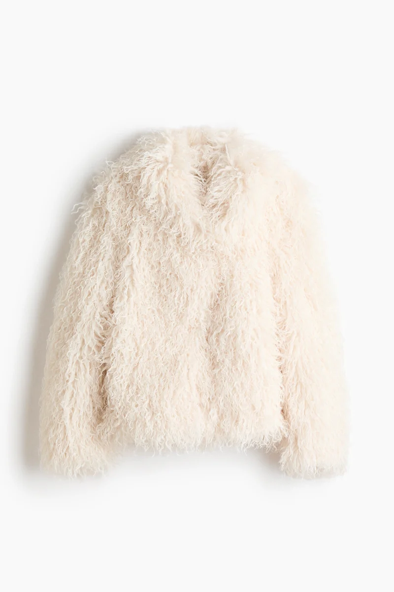 H&M  Shawl-collared fluffy jacket for Women | Best Price UAE