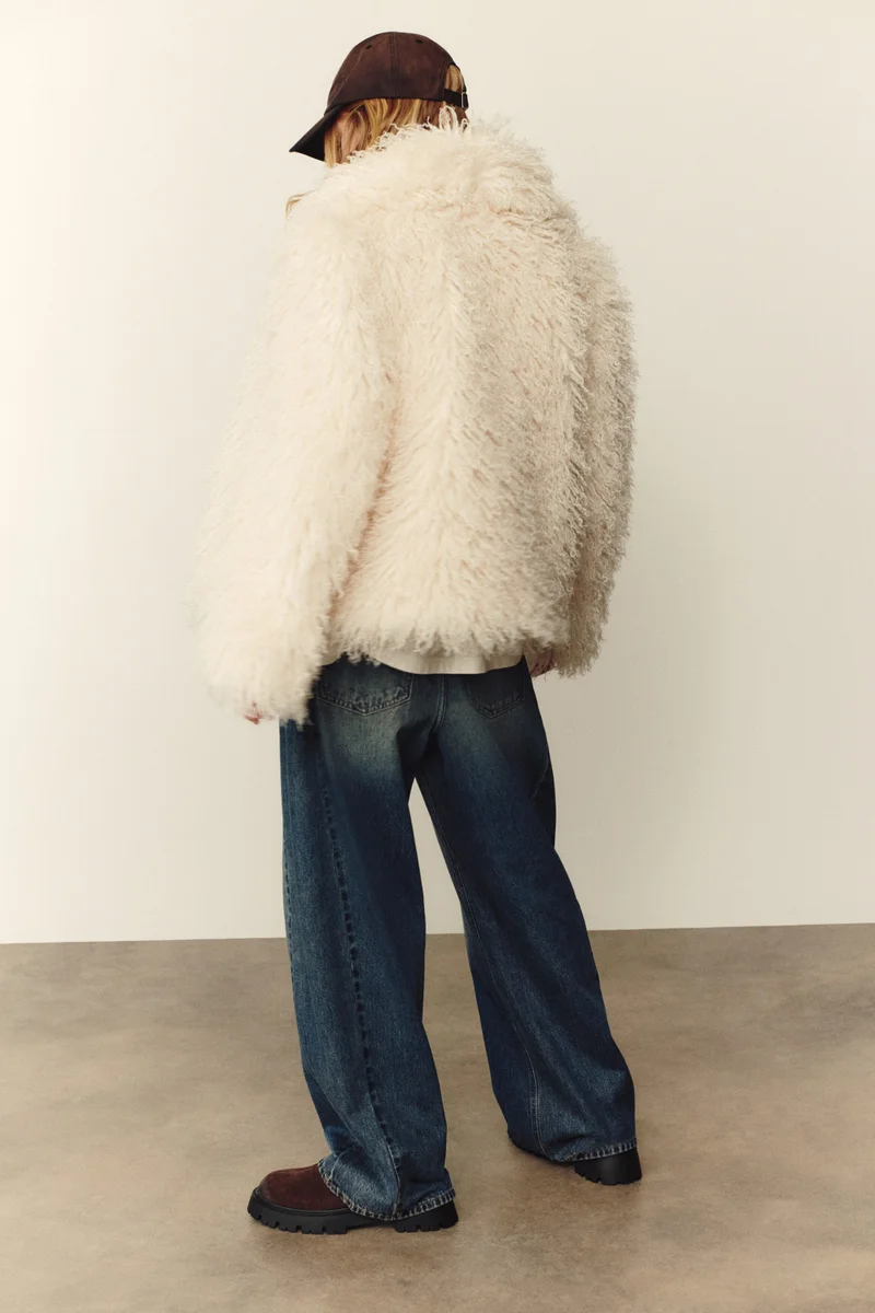 H&M  Shawl-collared fluffy jacket for Women | Best Price UAE