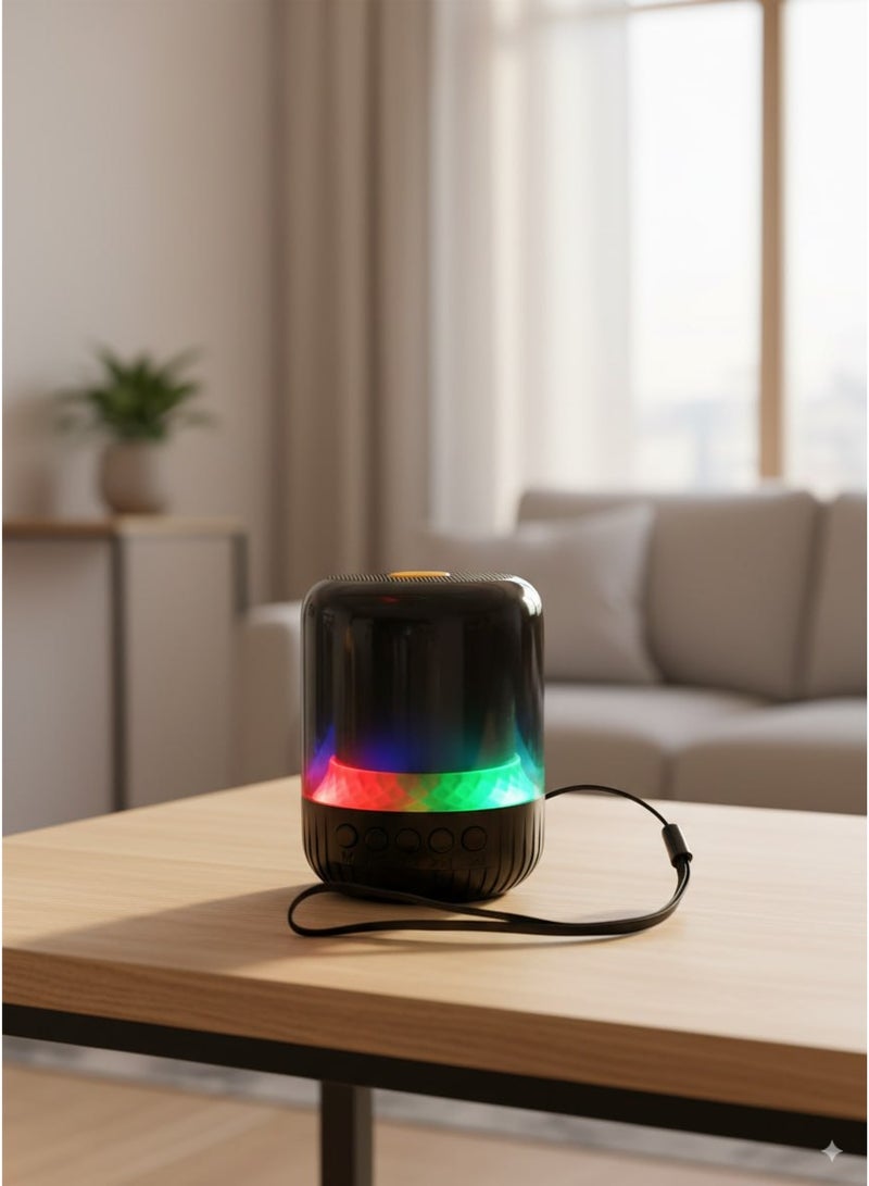 مكبر صوت صب بلوتوث مع مقبض يد - مكبر صوت اسبيكر - مكبر صوت لاسلكي محمول مع إضاءة LED RGB وبطارية قابلة لإعادة الشحن للهواتف الذكية والتلفزيون والأجهزة اللوحية وأجهزة الكمبيوتر -سبيكر ويرلس - Image 2