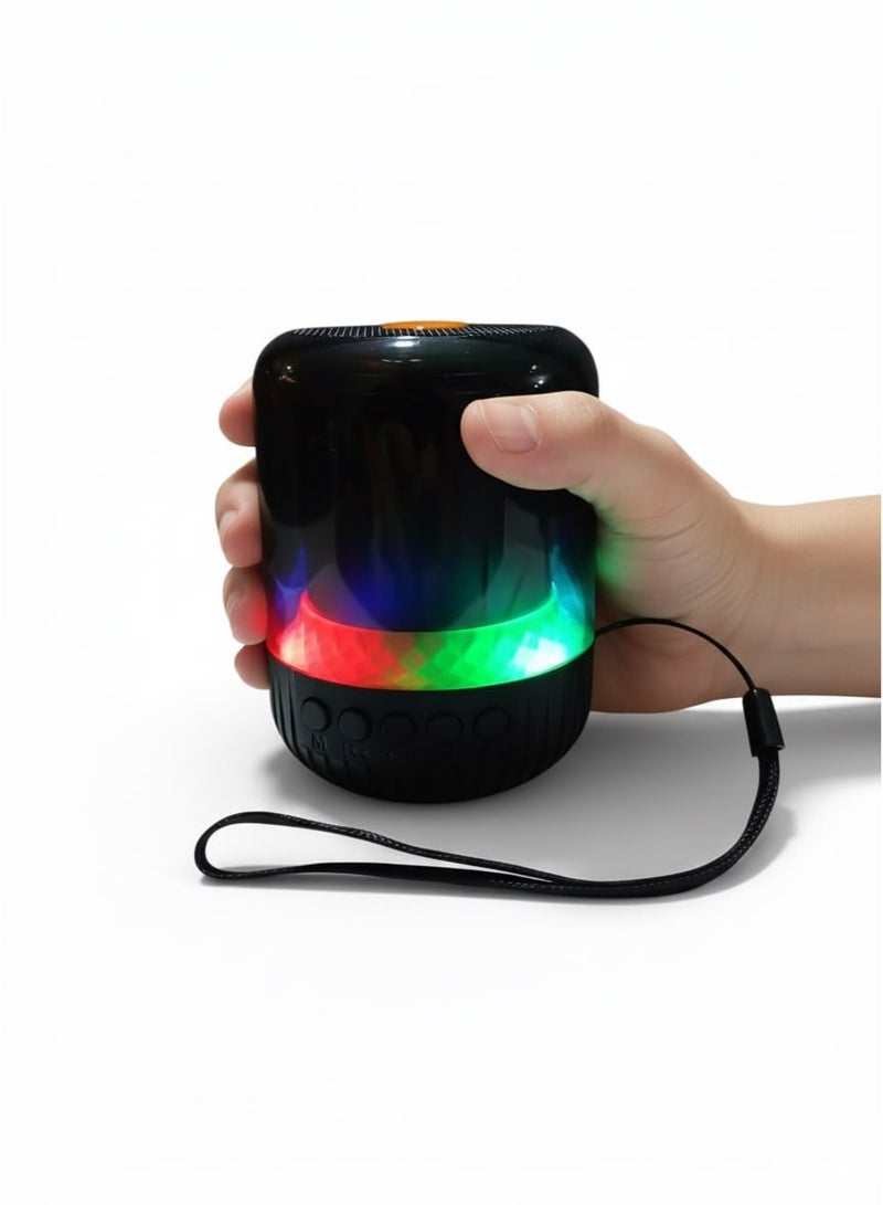 مكبر صوت صب بلوتوث مع مقبض يد - مكبر صوت اسبيكر - مكبر صوت لاسلكي محمول مع إضاءة LED RGB وبطارية قابلة لإعادة الشحن للهواتف الذكية والتلفزيون والأجهزة اللوحية وأجهزة الكمبيوتر -سبيكر ويرلس - Image 4