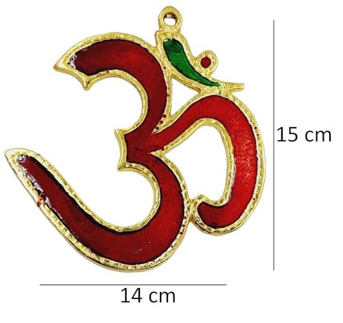 ARTISKRITI Om Wall Hanging for House Entrance Door Decorative Metal Aum Wall Art House Warming Gifts for New Home Main Entrance Door Decoration Showpiece, 15 cm - Image 2