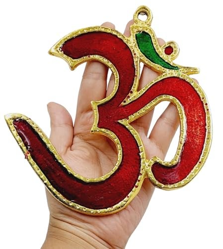 ARTISKRITI Om Wall Hanging for House Entrance Door Decorative Metal Aum Wall Art House Warming Gifts for New Home Main Entrance Door Decoration Showpiece, 15 cm - Image 1