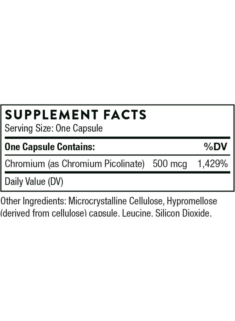 Thorne Chromium Picolinate - Dietary supplement | 60 Capsules  - Image 2