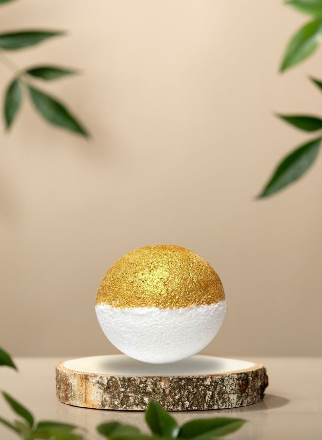 الصابون والأصدقاء صاب آند فريندز قنبلة الاستحمام الذهبية بالأرجان 110 جم – قنبلة استحمام فوّارة بزيت الأرجان للاسترخاء وبشرة متوهجة - Image 5