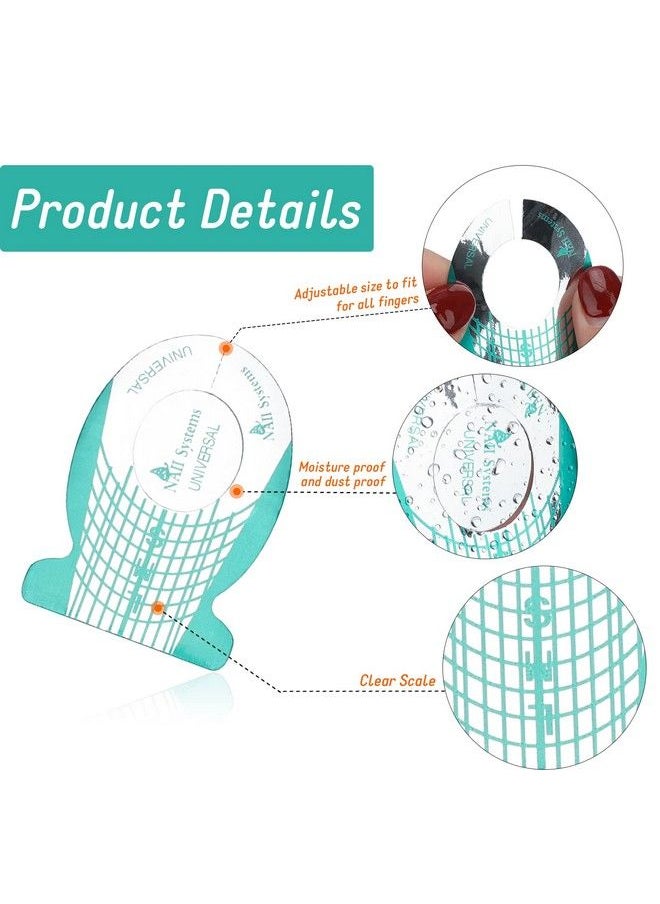 g2plus Nail Forms Nail Art Tip Shape Guide Stickers Acrylic Gel Manicure Extension Tool For Diy And Home Use Salon Supplies (1 Roll 500 Pcs Green)  - Image 4