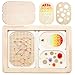 IEATFO 3Pack Wooden Sensory Boards Sensory Table Large and Small Storage Box Inserts Pegboard Size Color Cognitive Boards Accessories Include Wooden Pegs Elastics Pompoms - Image 2
