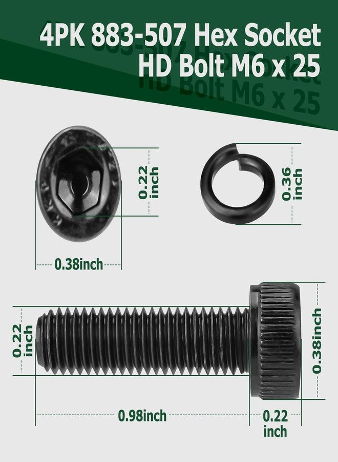 MaxLLTo Replacement 4PK 883-507 Hex Socket HD Bolt M6 x 25 for Superior Parts for Hitachi NR83AA3 NV83A2 NR83A2(S) NR83AA2 NV83A5 NR83A3S NR83A3 NR83AA4 Nailers - Image 5