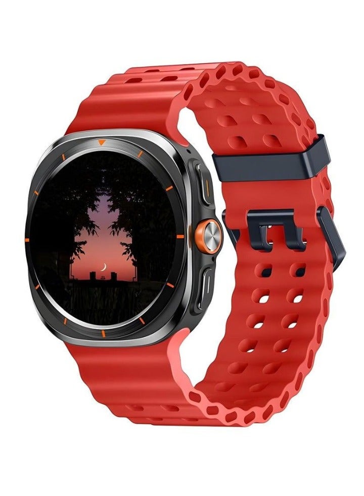 DUSALA Soft Silicone Adjustable Replacement Watch Strap for 47mm Smartwatch | Durable Sport Bracelet Compatible with Galaxy Watch 7 Ultra | Lightweight, Sweat-Resistant, Comfortable Band for Active Lifestyles | Easy Installation – - Image 3