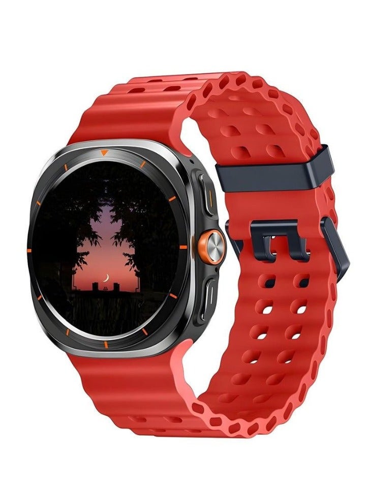 DUSALA Soft Silicone Adjustable Replacement Watch Strap for 47mm Smartwatch | Durable Sport Bracelet Compatible with Galaxy Watch 7 Ultra | Lightweight, Sweat-Resistant, Comfortable Band for Active Lifestyles | Easy Installation – - Image 2