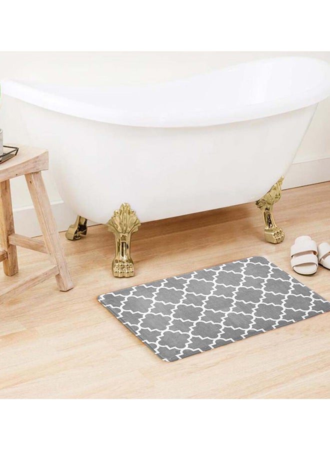 ريزاريز سجادة باب سوبر سوفت رمادي وأبيض، مانعة للانزلاق قابلة للغسل، 50 × 80 سم - Image 3