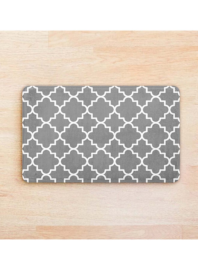 ريزاريز سجادة باب سوبر سوفت رمادي وأبيض، مانعة للانزلاق قابلة للغسل، 50 × 80 سم - Image 2