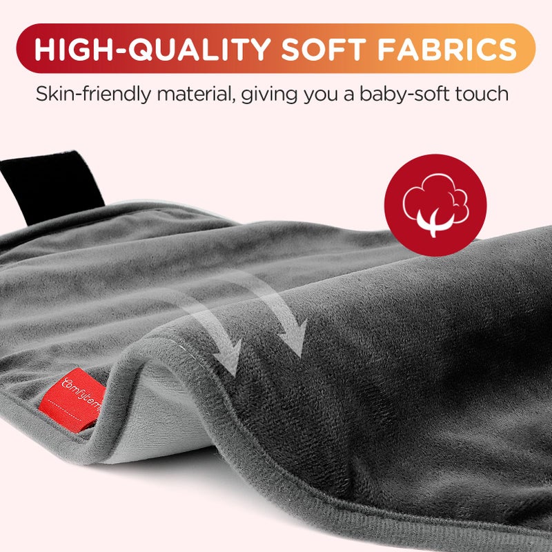 Comfytemp Heating Pad for Back, Comfytemp Birthday Gifts for Women Men Dad Mom, Large Electric Lower Back Heating Pad, FSA Eligible HSA Heat Pad for Period, Lumbar, Abdomen, XL Heated Belt â€” 11 Auto-Off, Grey - Image 5