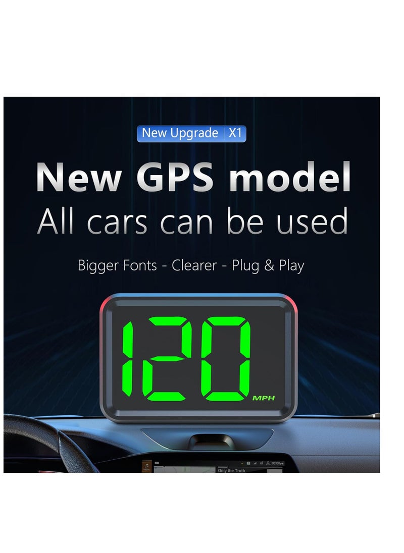 Furtey - GPS Speedometer MPH, Heads Up Display for Car, USB Data Cable Plug and Play, Suitable for Cars, Trucks, Bikes - Image 1