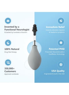 Generic World's First Consumer Migraine Product That Naturally Reduces Tension and Pressure from Headache and Migraine Symptoms Through Inner Ear Pressure Stimulation, White  - Image 2