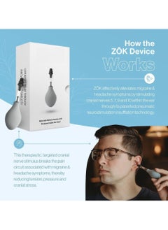 Generic World's First Consumer Migraine Product That Naturally Reduces Tension and Pressure from Headache and Migraine Symptoms Through Inner Ear Pressure Stimulation, White  - Image 5