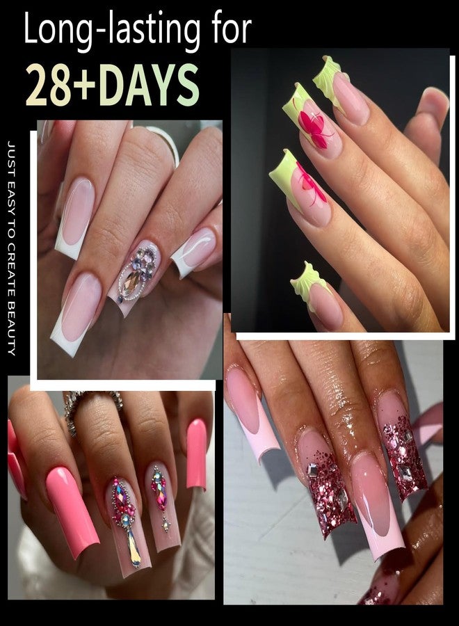 Cycullinyt 320Pcs Square Soft Gel Nail Tips, Sculpted Square Medium Nails, 16 Sizes Full Cover Acrylic Fake Nails Clear False Nail Extension for Beginner and Professional Home Salon DIY - Image 2