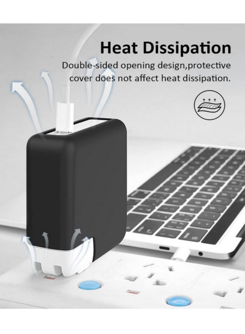 Shockproof Silicone Protective Case for MacBook Pro 140W Power Adapter Anti Collision Nonslip Battery Charger Sleeve Cover Soft Shock Absorbing Charging Brick Holder  - Image 5