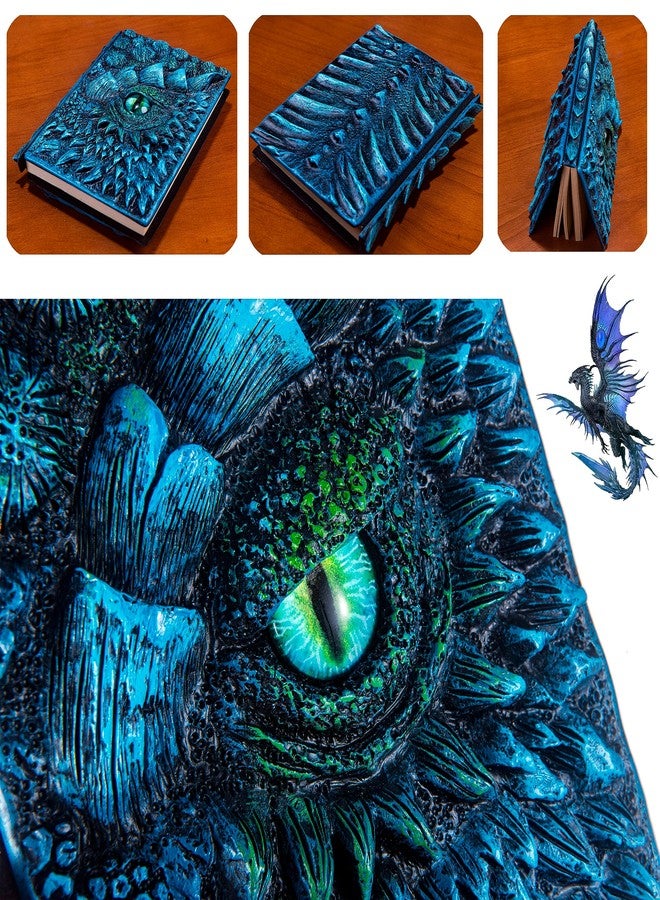 LZlightactor 3D Dragon Eye Embossed Journal,Resin Engraving Notebook,Dnd notebook for Dragon Lovers ，Blank Paper,Hardcover Travel Notepad for Writing,Sketchbook,Collection,Gift,Decoration A4 and A5 Size (A5-Rose) - Image 4