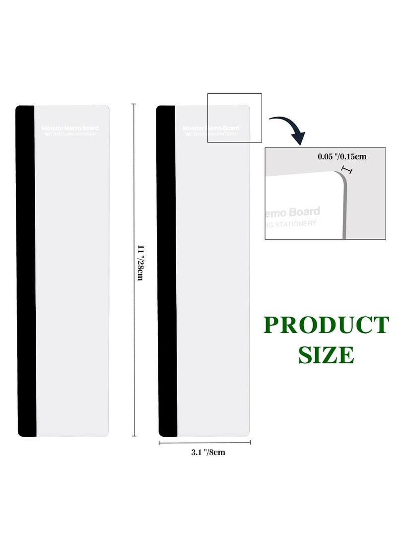 Excefore Monitor Memo Board, 2 Pcs Multifunction Computer Monitor Memo Board Transparent Acrylic Side Panel Sticky Note Board Left and Right Computer Note Board Suitable for Women Work Form Home Office  - Image 3