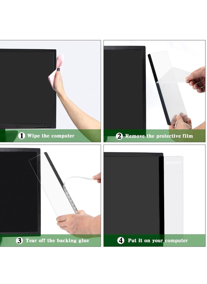 Excefore Monitor Memo Board, 2 Pcs Multifunction Computer Monitor Memo Board Transparent Acrylic Side Panel Sticky Note Board Left and Right Computer Note Board Suitable for Women Work Form Home Office  - Image 5
