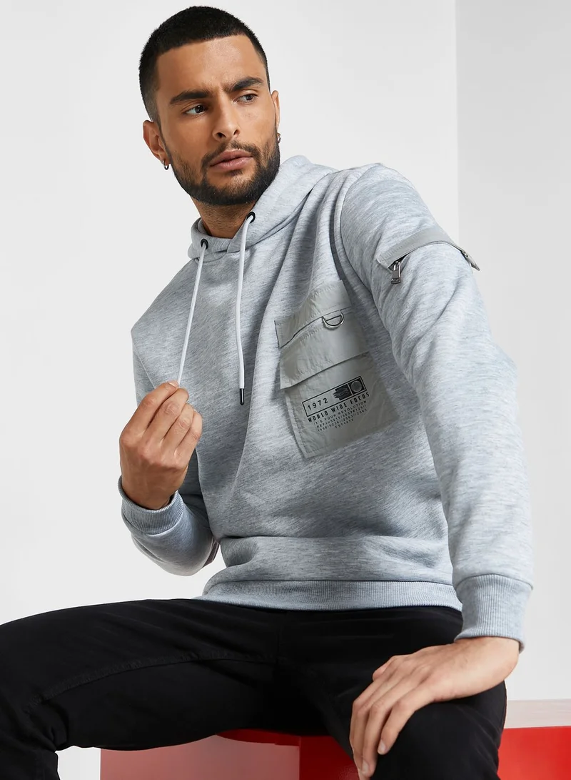 BRAVE SOUL Flap Pocket Hoodie