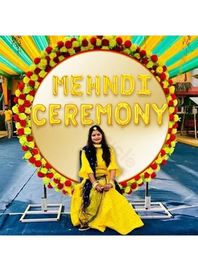 Propsicle (Pack of 14) 16" Inch Golden Letter Mehndi Ceremony Bride To Be Wedding Balloon Bachelorette Bridal Shower Party Mehendi Ceremony Decoration(Foil) - Image 5