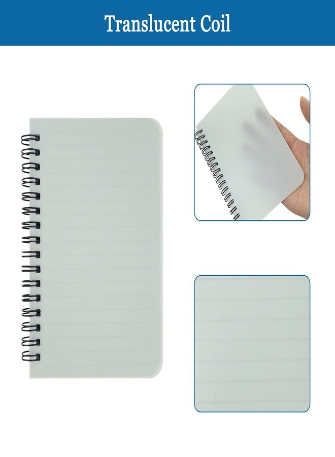 KTOJOY Spiral Notebook 4 Pack Small Pocket Notebook 4.1''x5.9'' A6 Mini Journal Plastic Hardcover Ruled Notebook 4 Color 480 Pages for School Work and Aesthetic Gift Office Supplies for Teen Girls,Boys - Image 3