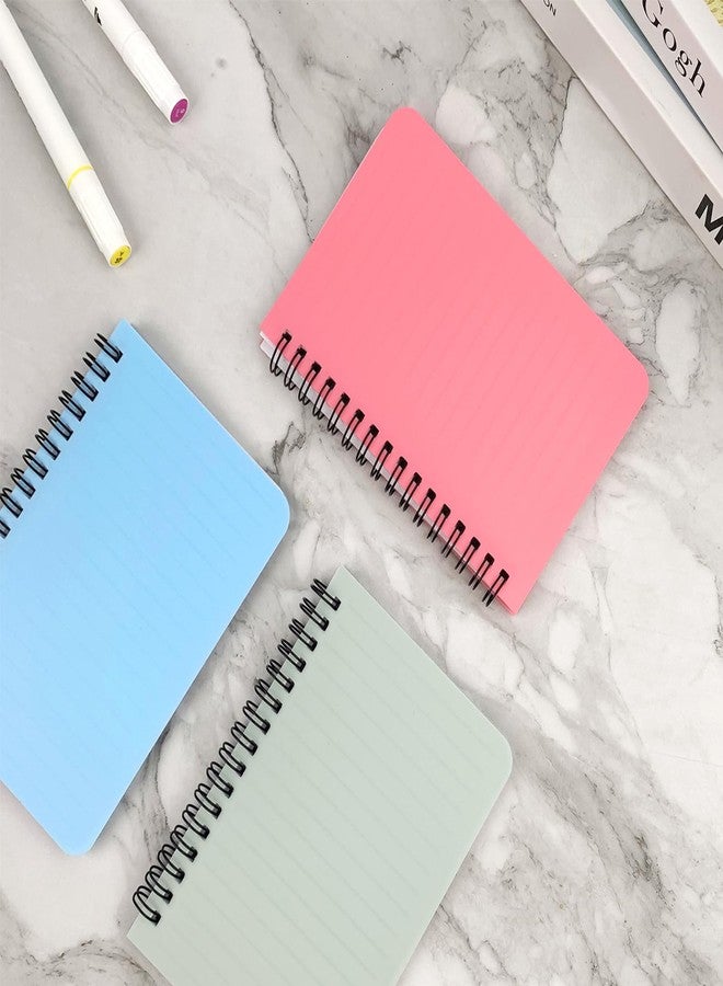 KTOJOY Spiral Notebook 4 Pack Small Pocket Notebook 4.1''x5.9'' A6 Mini Journal Plastic Hardcover Ruled Notebook 4 Color 480 Pages for School Work and Aesthetic Gift Office Supplies for Teen Girls,Boys - Image 5