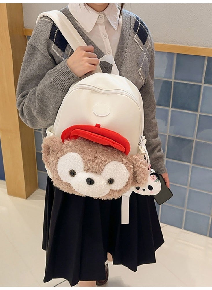 JCB CHIC حقيبة ظهر كبيرة السعة برسوم كرتونية لطيفة، حقيبة مدرسية بحزام قابل للتعديل، حقيبة مدرسية متينة، حقيبة سفر للطلاب - Image 3