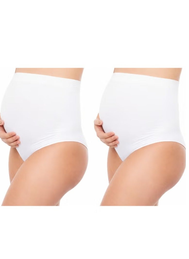 Funna 2 PCS XL Size  Maternity Support Pants Maternity Leggings with Belly Support Relieve Waist Pressure Comfortable and Skin Friendly Fabric with Stretch and Non-Constricting - Image 2