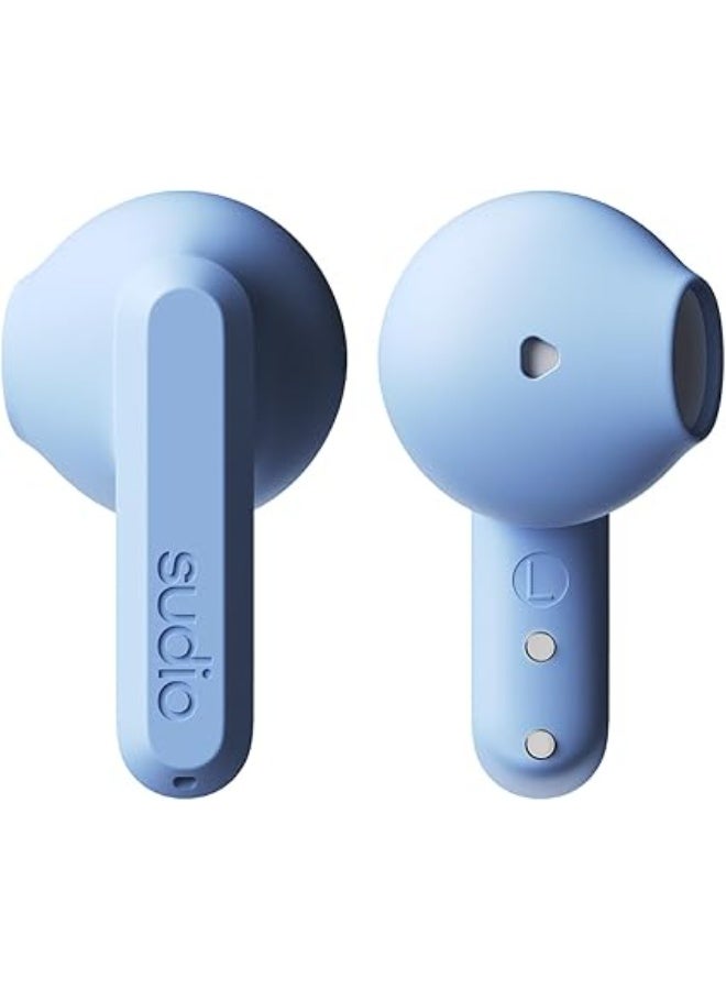 Sudio A3 All-Day Wireless Earbuds – 25H Playtime, Bluetooth 5.4, Sweat & Splashproof, Balanced Sound, Clear Calls with Enhanced Mics, USB-C Charging, Made from Recycled Plastics (Blue) - Image 1