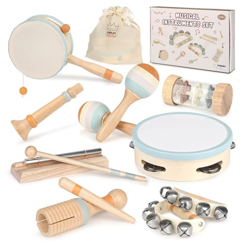 Vanplay Baby Musical Toys Set Montessori Toys for 2 3 Year Old Boy Girl Birthday Gifts 8 in 1 Musical Instruments for Toddlers with DrumFluteMaracas Preschool Learning Toys for Baby 18 Months - Image 1