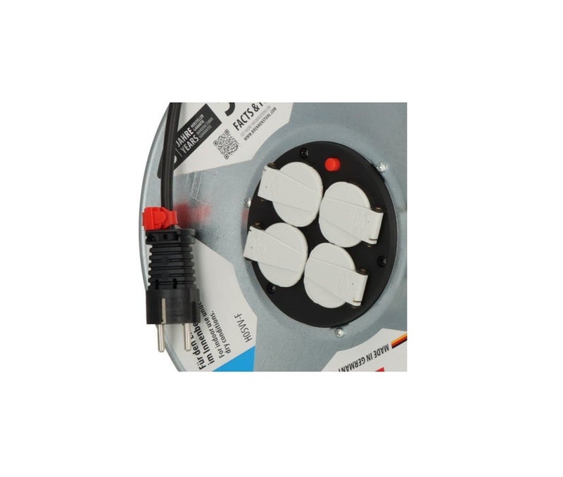 Brennenstuhl German 4‑Outlet Power Strip with Metal Body & 50m Cable – Long‑Reach Industrial Power Strip - Image 3