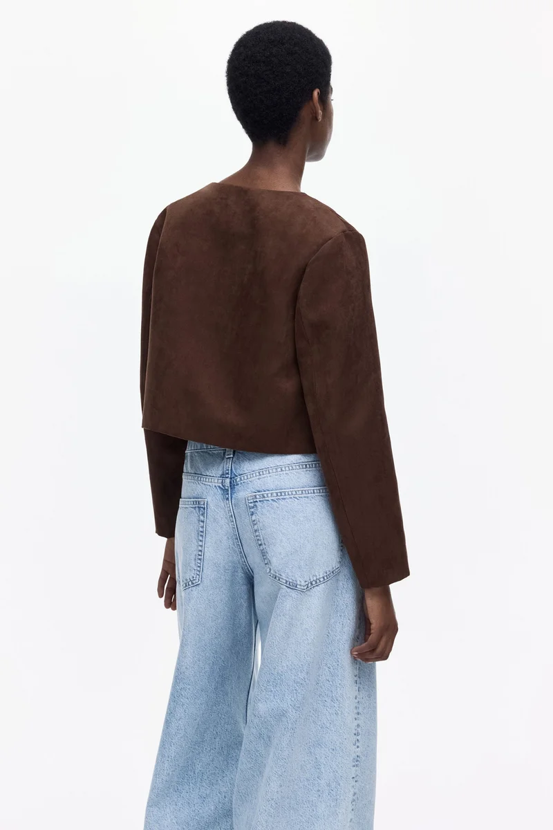 اتش اند ام جاكيت بحافة متعرجة